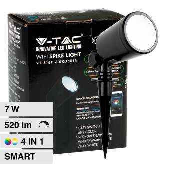 V-Tac Smart VT-5167 Lampada LED da Giardino 7W IP65 RGB+W