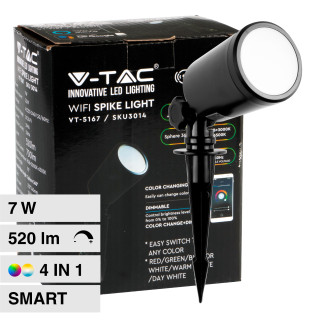 V-Tac Smart VT-5167 Lampada LED da Giardino 7W IP65 RGB+W