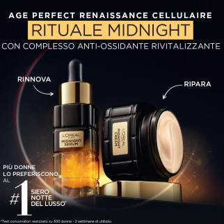 L'Oréal Paris Midnight Cream Crema Notte Anti-Age con Complesso Anti-Ossidante - Barattolo da 50ml