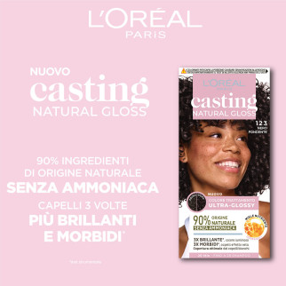 L'Oréal Paris Casting Natural Gloss Trattamento Colorante Ultra-Glossy Tono su Tono Colore 123 Nero