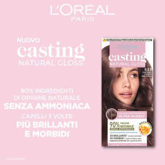 L'Oréal Paris Casting Natural Gloss Trattamento Colorante Ultra-Glossy Tono su Tono 523 Castano
