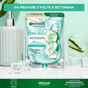 SkinActive Cryo Jelly Maschera Viso Anti-Fatica Garnier