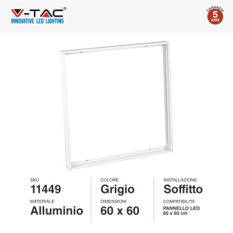 Supporto Montaggio a Soffitto per Pannelli 60x60 cm V-Tac