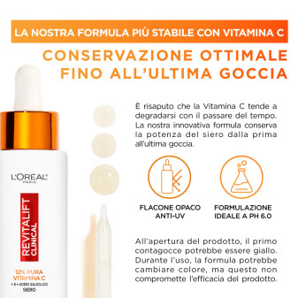 L'Oréal Paris Revitalift Siero Viso Vitamina C Antietà