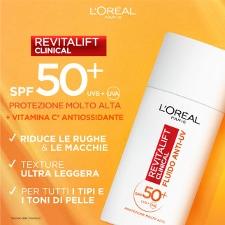 Fluido Viso Anti-UV SPF 50+ Antietà L'Oréal Paris Revitalift