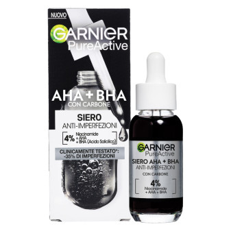 Siero Anti-Imperfezioni PureActive AHA BHA Carbone Garnier