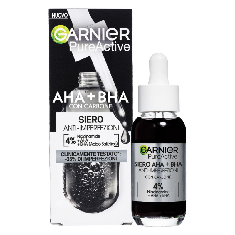 Siero Anti-Imperfezioni PureActive AHA BHA Carbone Garnier