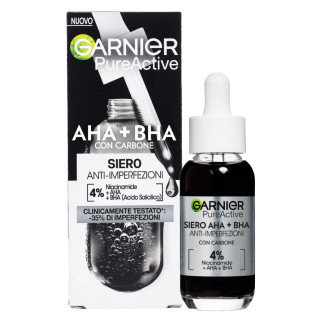 Siero Anti-Imperfezioni PureActive AHA BHA Carbone Garnier