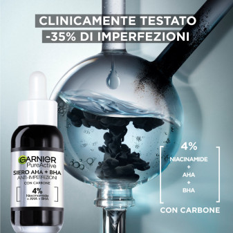 Siero Anti-Imperfezioni PureActive AHA BHA Carbone Garnier