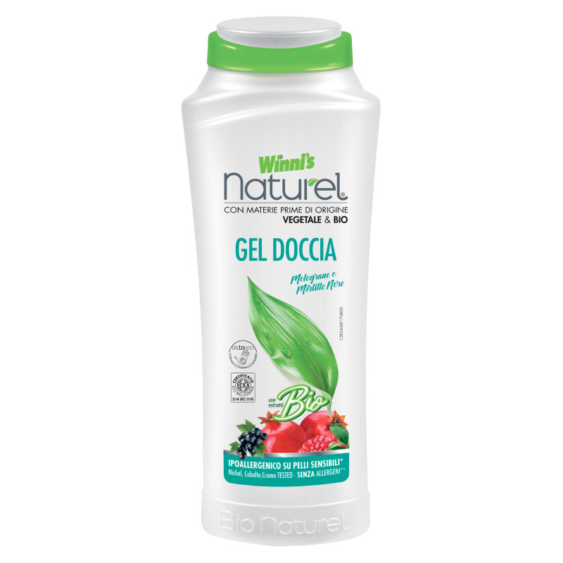 Gel Doccia Bio Ipoallergenico Melograno e Mirtillo Nero Winni's