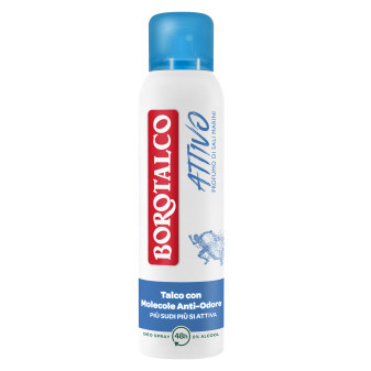 Attivo Deodorante Deo Spray 48h Talco con Molecole Borotalco
