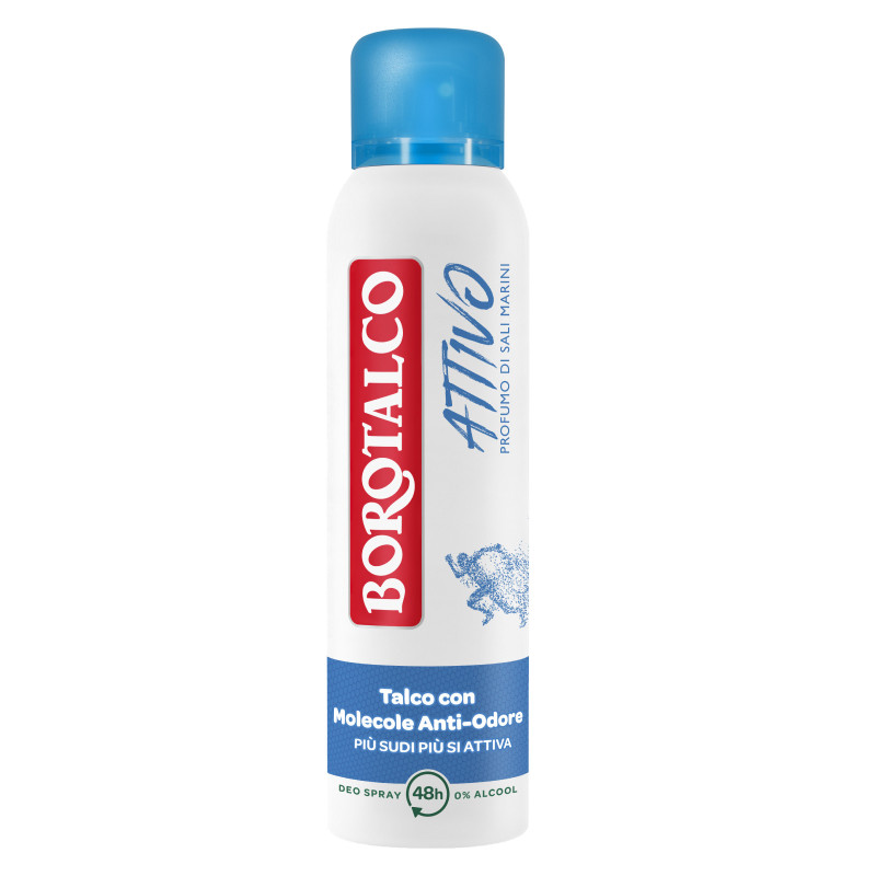 Attivo Deodorante Deo Spray 48h Talco con Molecole Borotalco