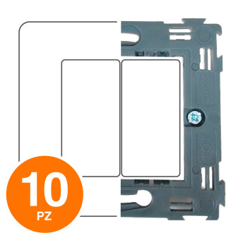 MAPAM Supporto ART 2P - Confezione 10pz - mod. 7002 - Compatibile con BTicino LIVING