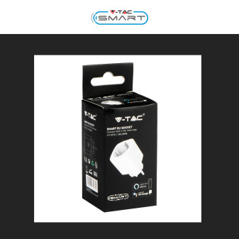 VT-5172 Presa Schuko 16A Wi-Fi con Spina Schuko V-Tac Smart