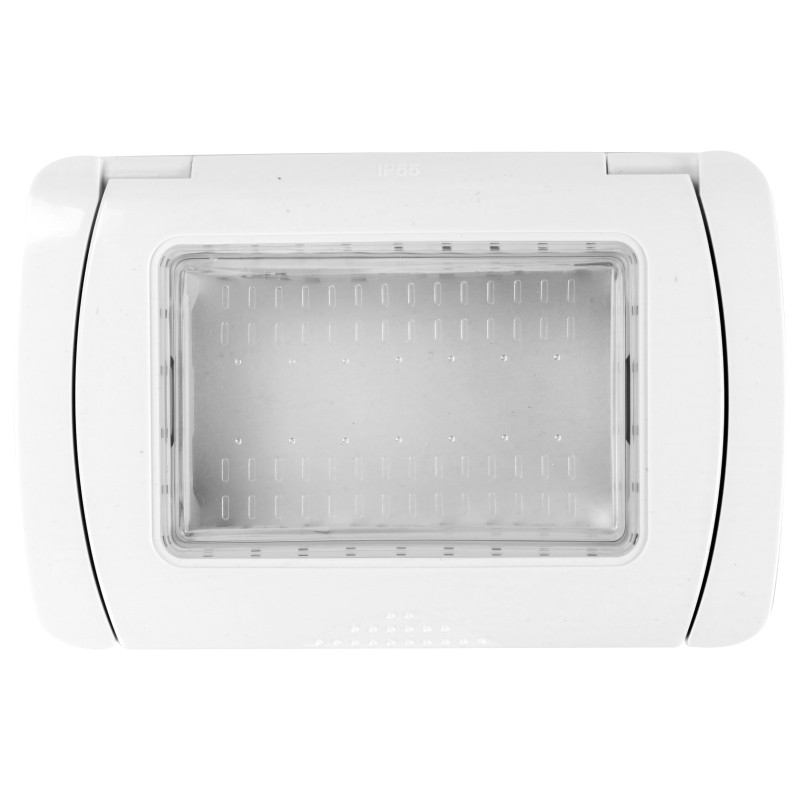 MAPAM Placca Idrobox IP55 JOY 3P Bianco - mod. S5003B - Compatibile con BTicino MATIX