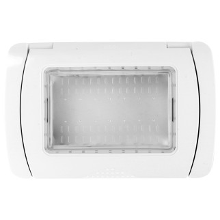 MAPAM Placca Idrobox IP55 JOY 3P Bianco - mod. S5003B - Compatibile con BTicino MATIX