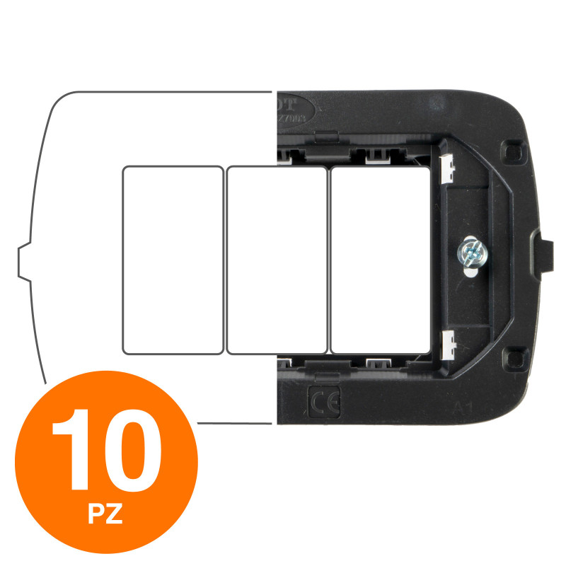 MAPAM Supporto VIP 3P - Confezione 10pz - mod. CBZ7003 - Compatibile con BTicino AIR