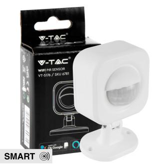 VT-5176 Sensore PIR di Movimento Wi-Fi Bianco V-Tac Smart