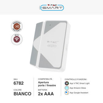 VT-5177 Sensore Porta Wi-Fi Colore Bianco V-Tac Smart