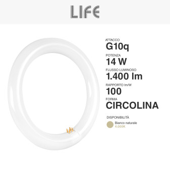 Circolina T9 LED G10q 14W SMD Lampadina Ø21.5cm Life