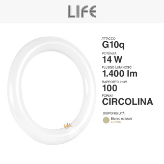 Circolina T9 LED G10q 14W SMD Lampadina Ø21.5cm Life