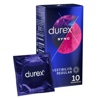 Preservativi Durex Sync con Lubrificante Performa da 10