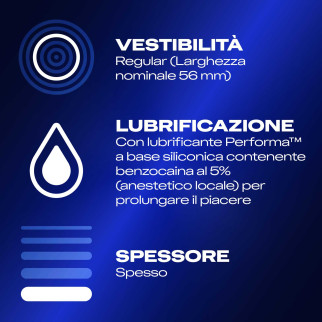 Preservativi Durex Sync con Lubrificante Performa da 10