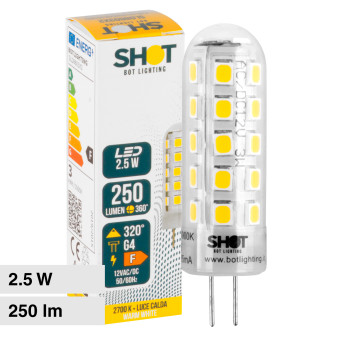 Lampadina LED Bispina G4 2.5W SMD Vetro Bot Lighting Shot