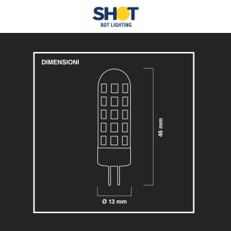 Lampadina LED Bispina G4 2.5W SMD Vetro Bot Lighting Shot