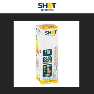 Lampadina LED Bispina G4 2.5W SMD Vetro Bot Lighting Shot