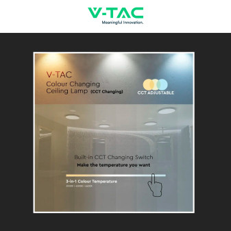 VT-8418 Plafoniera LED Tonda 18W SMD CCT 3in1 V-Tac Gallery