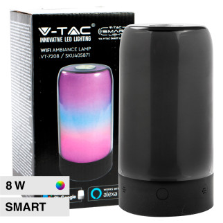 VT-7208 Lampada LED da Tavolo 8W RGB Colore Nero V-Tac Smart