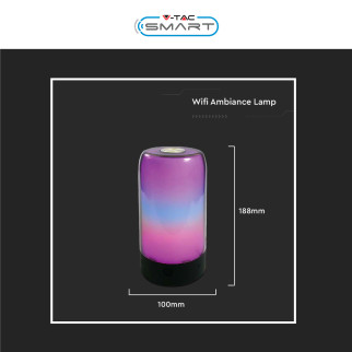 VT-7208 Lampada LED da Tavolo 8W RGB Colore Nero V-Tac Smart