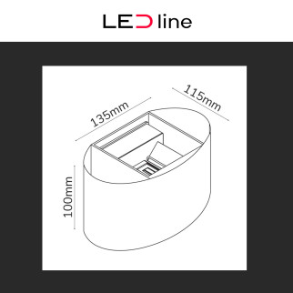 Lampada LED Muro 6W SMD Applique IP54 LED Line Lite Girigia