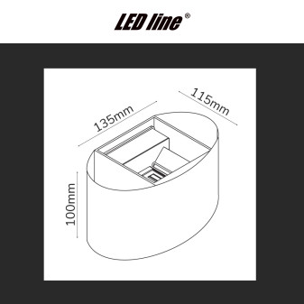 Lampada LED Muro 6W SMD IP54 Applique LED Line Lite Bianca