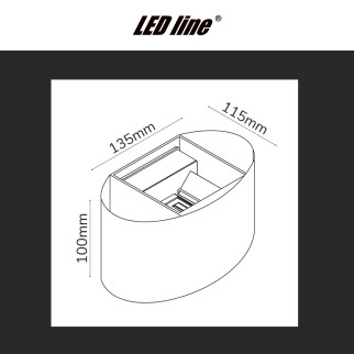 Lampada LED Muro 6W SMD IP54 Applique LED Line Lite Bianca
