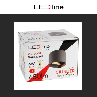 Lampada LED Muro 6W SMD IP54 Applique LED Line Lite Bianca