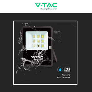 VT-55050 Faro LED 6W con Pannello Solare IP65 Nero V-Tac