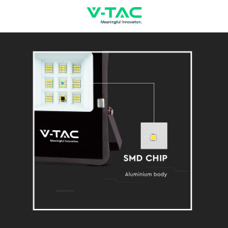 VT-55050 Faro LED 6W con Pannello Solare IP65 Nero V-Tac