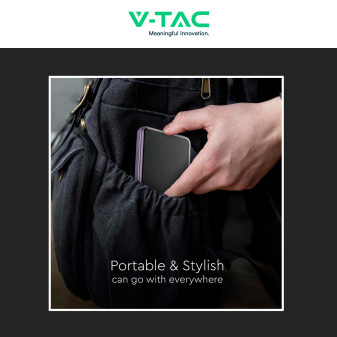 Power Bank 5000mAh Ricarica Rapida PD V-Tac VT-50005