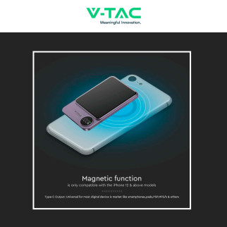 Power Bank 5000mAh Ricarica Rapida PD V-Tac VT-50005