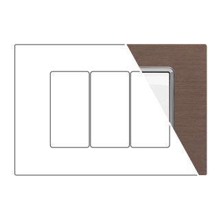 MAPAM Placca Alluminio JOY 3P - mod. 5003LL-5 - Compatibile con BTicino MATIX