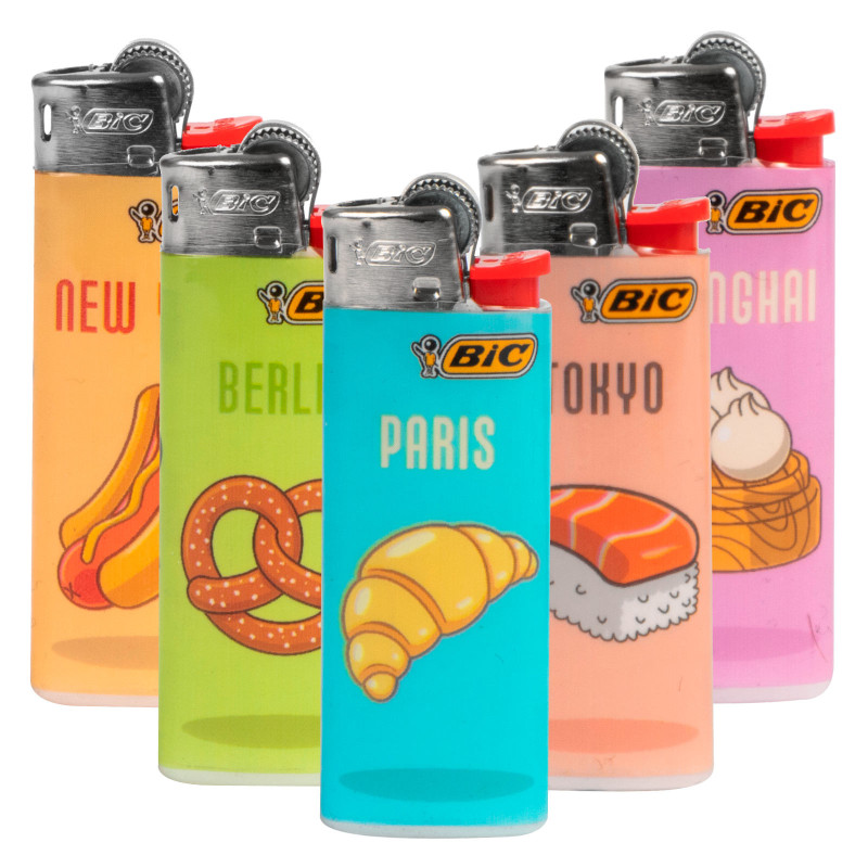 Bic Mini J25 Fantasia City Food 5 Accendini a Pietrina
