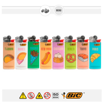 Bic Mini J25 Fantasia City Food 5 Accendini a Pietrina