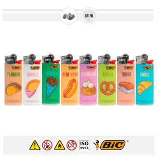 Bic Mini J25 Fantasia City Food 5 Accendini a Pietrina