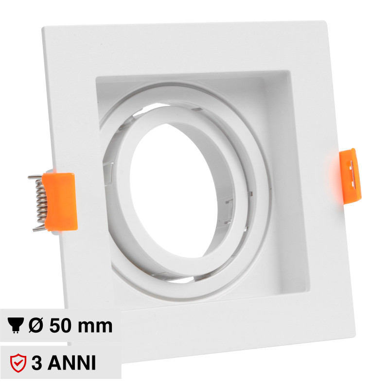 VT-933 Portafaretto Quadrato Bianco per GU10 GU5.3 V-Tac