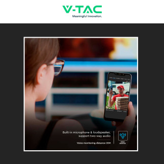 VT-11024-WIFI Telecamera di Sorveglianza PTZ Bianca V-Tac