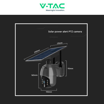 VT-11024-WIFI Telecamera di Sorveglianza PTZ Nera V-Tac