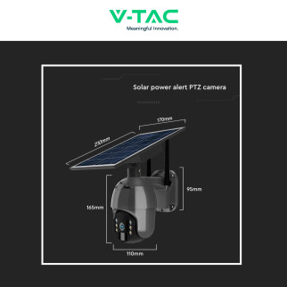 VT-11024-WIFI Telecamera di Sorveglianza PTZ Nera V-Tac