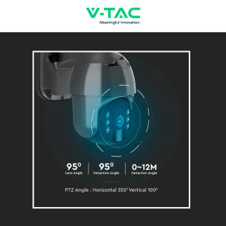 VT-11024-WIFI Telecamera di Sorveglianza PTZ Nera V-Tac